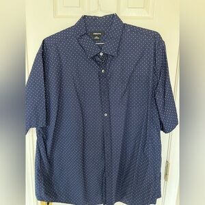 Claiborne Men's Blue Polka Dot Shirt